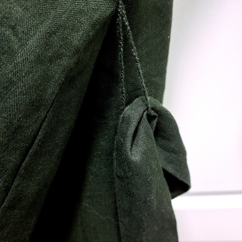 Eileen Fisher High Collar Linen Long Jacket with Belt Size 1X - Picture 5 of 11